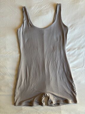 Jova Grey Buttery Soft Tank Romper One Piece Casual Everyday
